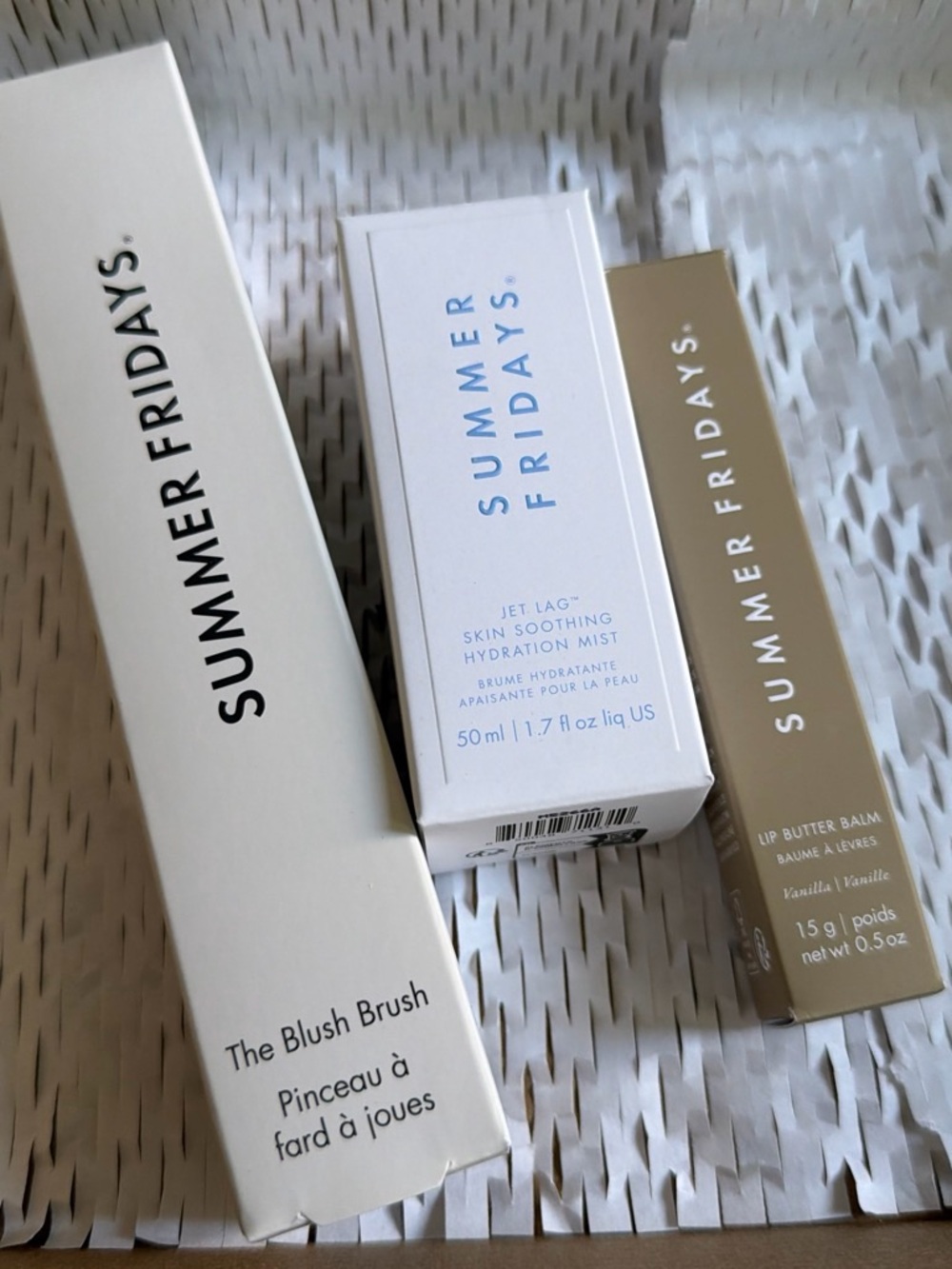Summer Fridays Skincare Trio in White & Gold